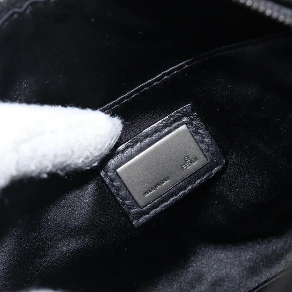 FENDI Hand Bag Suede Black Silver Auth ka6006A