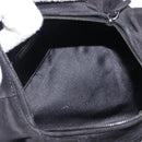 FENDI Hand Bag Suede Black Silver Auth ka6006A-11