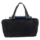 FENDI Hand Bag Suede Black Silver Auth ka6006A-13