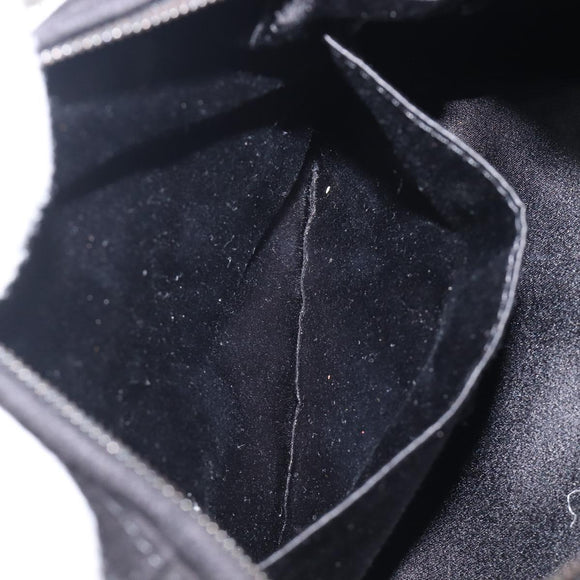 FENDI Hand Bag Suede Black Silver Auth ka6006A