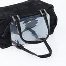 FENDI Hand Bag Suede Black Silver Auth ka6006A-7