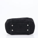 FENDI Hand Bag Suede Black Silver Auth ka6006A-5