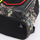 Miu Miu Backpack Canvas Black Silver Auth ka6007-16