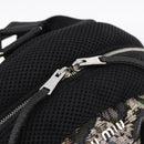 Miu Miu Backpack Canvas Black Silver Auth ka6007-20