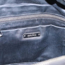 Miu Miu Backpack Canvas Black Silver Auth ka6007-21