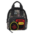 Miu Miu Backpack Canvas Black Silver Auth ka6007-13