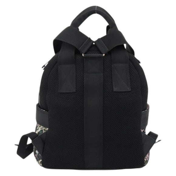 Miu Miu Backpack Canvas Black Silver Auth ka6007