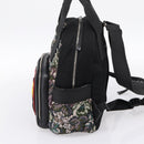 Miu Miu Backpack Canvas Black Silver Auth ka6007-4