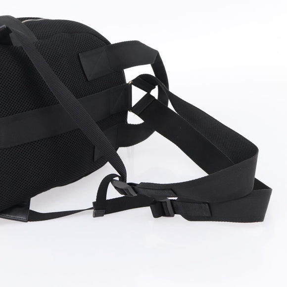 Miu Miu Backpack Canvas Black Silver Auth ka6007