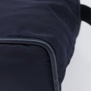 CELINE Hand Bag Nylon Navy Gold Auth ka6008-14