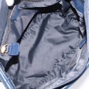 CELINE Hand Bag Nylon Navy Gold Auth ka6008-11