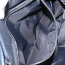 CELINE Hand Bag Nylon Navy Gold Auth ka6008-22