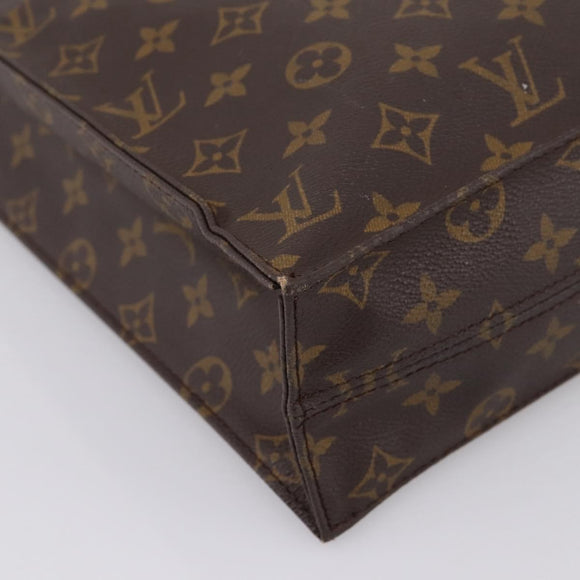 LOUIS VUITTON Monogram Sac Plat Hand Bag M51140 LV Auth ka6009