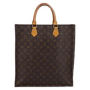 LOUIS VUITTON Monogram Sac Plat Hand Bag M51140 LV Auth ka6009-13