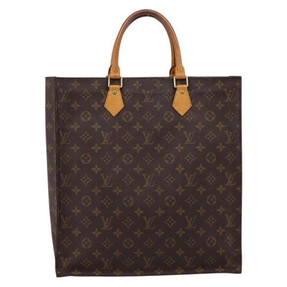 LOUIS VUITTON Monogram Sac Plat Hand Bag M51140 LV Auth ka6009
