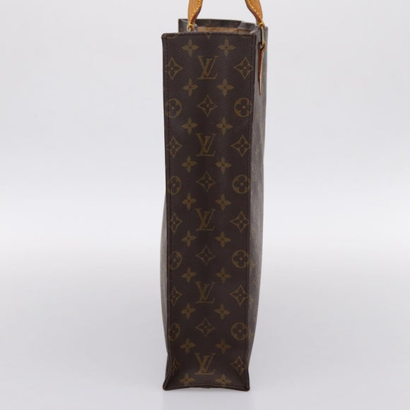 LOUIS VUITTON Monogram Sac Plat Hand Bag M51140 LV Auth ka6009
