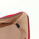 GUCCI GG Marmont Accessory Pouch Leather Red Gold 739166 Auth ka600V-19
