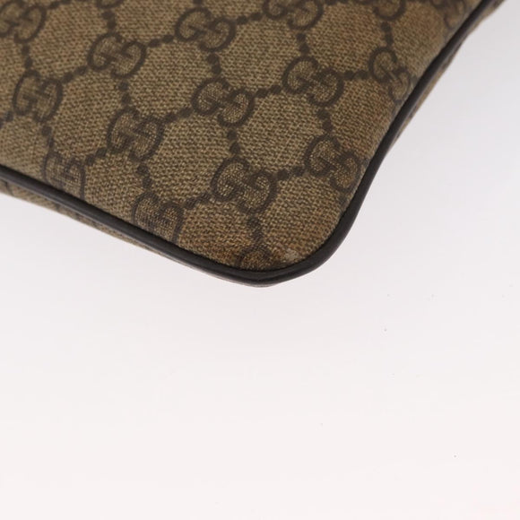 GUCCI GG Supreme Shoulder Bag PVC Beige Gold 295257 Auth ka601