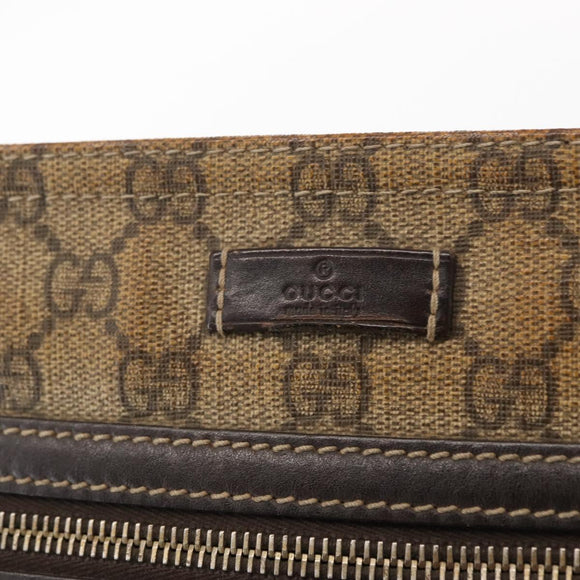 GUCCI GG Supreme Shoulder Bag PVC Beige Gold 295257 Auth ka601