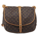 LOUIS VUITTON Monogram Saumur 35 Shoulder Bag M42254 LV Auth ka6011-2