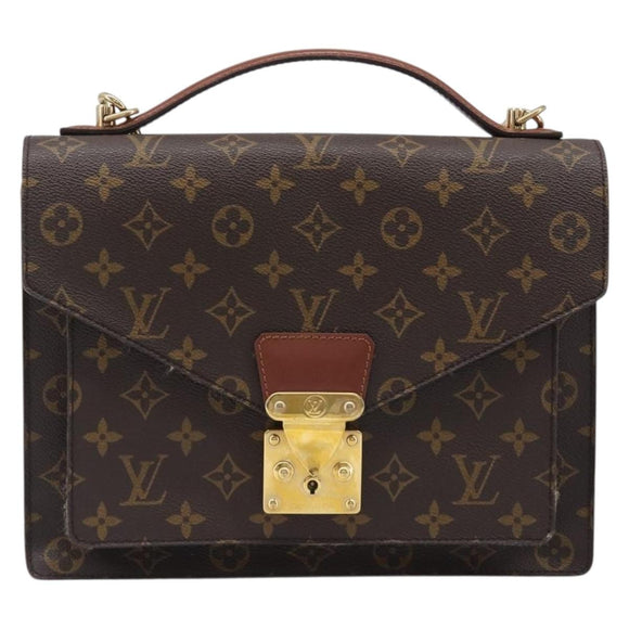 LOUIS VUITTON Monogram Monceau 28 Hand Bag M51185 LV Auth ka6012