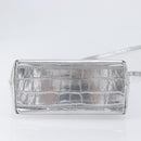 BALENCIAGA Croco Embossed Shopping XXS Leather 2way Silver 597858 Auth ka6015V-11