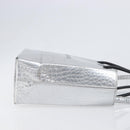 BALENCIAGA Croco Embossed Shopping XXS Leather 2way Silver 597858 Auth ka6015V-4