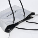 BALENCIAGA Croco Embossed Shopping XXS Leather 2way Silver 597858 Auth ka6015V-6
