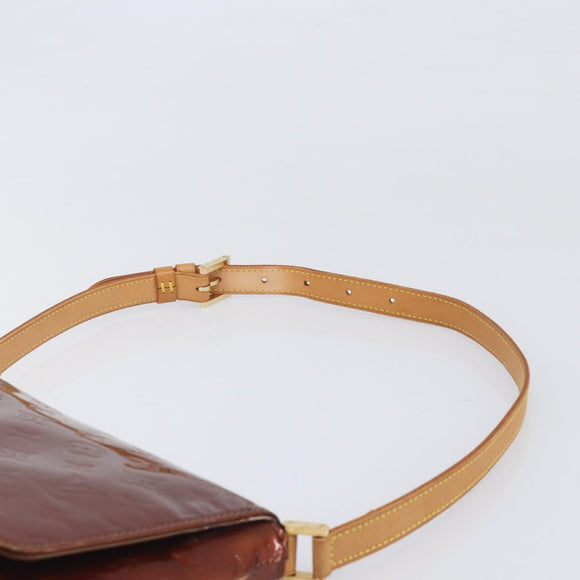 LOUIS VUITTON Monogram Vernis Thompson Street Bag Bronze M91124 LV Auth ka6016