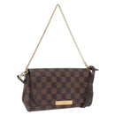 LOUIS VUITTON Damier Ebene Favorit PM Shoulder Bag 2way N41276 LV Auth ka6018V-1
