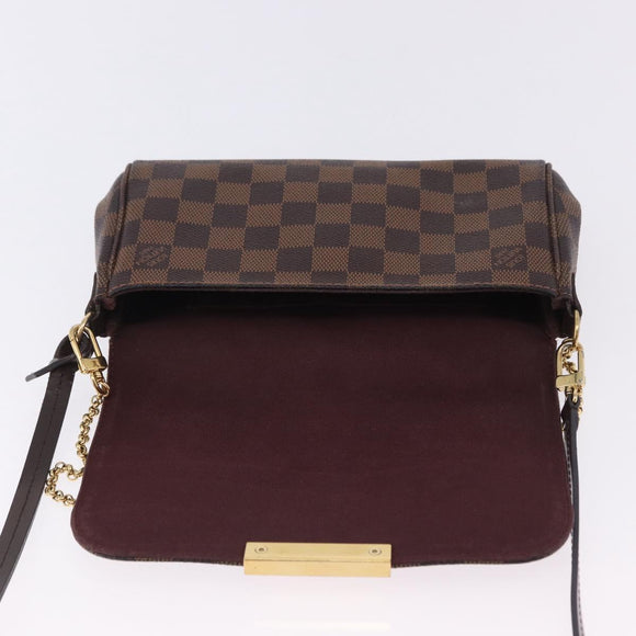 LOUIS VUITTON Damier Ebene Favorit PM Shoulder Bag 2way N41276 LV Auth ka6018V