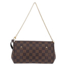 LOUIS VUITTON Damier Ebene Favorit PM Shoulder Bag 2way N41276 LV Auth ka6018V-2