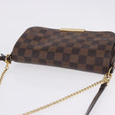 LOUIS VUITTON Damier Ebene Favorit PM Shoulder Bag 2way N41276 LV Auth ka6018V-6
