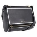GIVENCHY Shoulder Bag Leather Black Gold Auth ka6021A-1