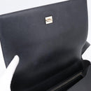 GIVENCHY Shoulder Bag Leather Black Gold Auth ka6021A-19