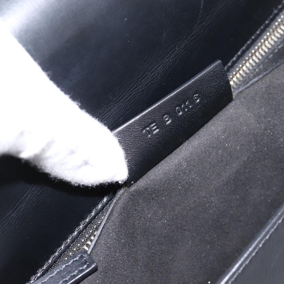GIVENCHY Shoulder Bag Leather Black Gold Auth ka6021A