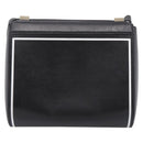 GIVENCHY Shoulder Bag Leather Black Gold Auth ka6021A-2
