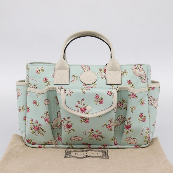 GUCCI Hand Bag Canvas Light Blue 628159 Auth ka6023V