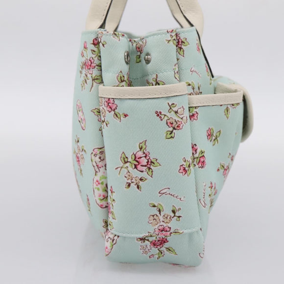GUCCI Hand Bag Canvas Light Blue 628159 Auth ka6023V