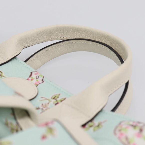 GUCCI Hand Bag Canvas Light Blue 628159 Auth ka6023V