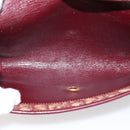 Christian Dior Trotter Canvas Shoulder Bag Red Gold Auth ka6024-11
