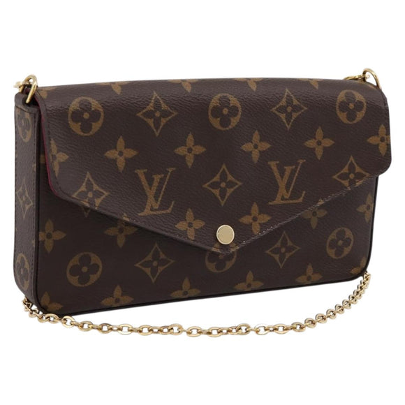 LOUIS VUITTON Monogram Wallet Pochette Felice Shoulder Bag M61276 Auth ka6025V