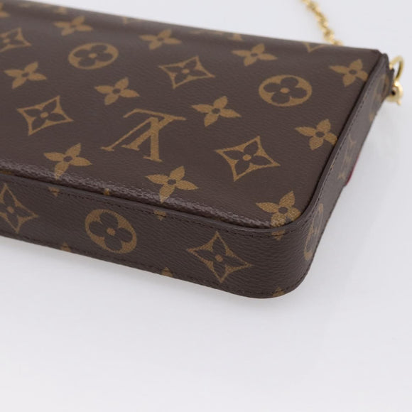 LOUIS VUITTON Monogram Wallet Pochette Felice Shoulder Bag M61276 Auth ka6025V