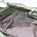 LOEWE Nappa Aire Anagram Hand Bag Leather Green Gold Auth ka6026-18