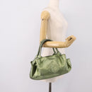 LOEWE Nappa Aire Anagram Hand Bag Leather Green Gold Auth ka6026-20