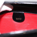GUCCI Hand Bag Leather Black Gold 000 1448 1269 Auth ka6027A-15