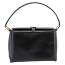 GUCCI Hand Bag Leather Black Gold 000 1448 1269 Auth ka6027A-2