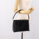 GUCCI Hand Bag Leather Black Gold 000 1448 1269 Auth ka6027A-25