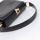 GUCCI Hand Bag Leather Black Gold 000 1448 1269 Auth ka6027A-7