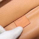 CELINE Macadam Canvas Vanity Hand Bag PVC Leather Brown Gold Auth ka6028A-17
